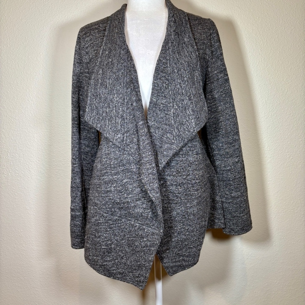 Eileen Fisher Charcoal Gray Knit Cardigan Size Medium